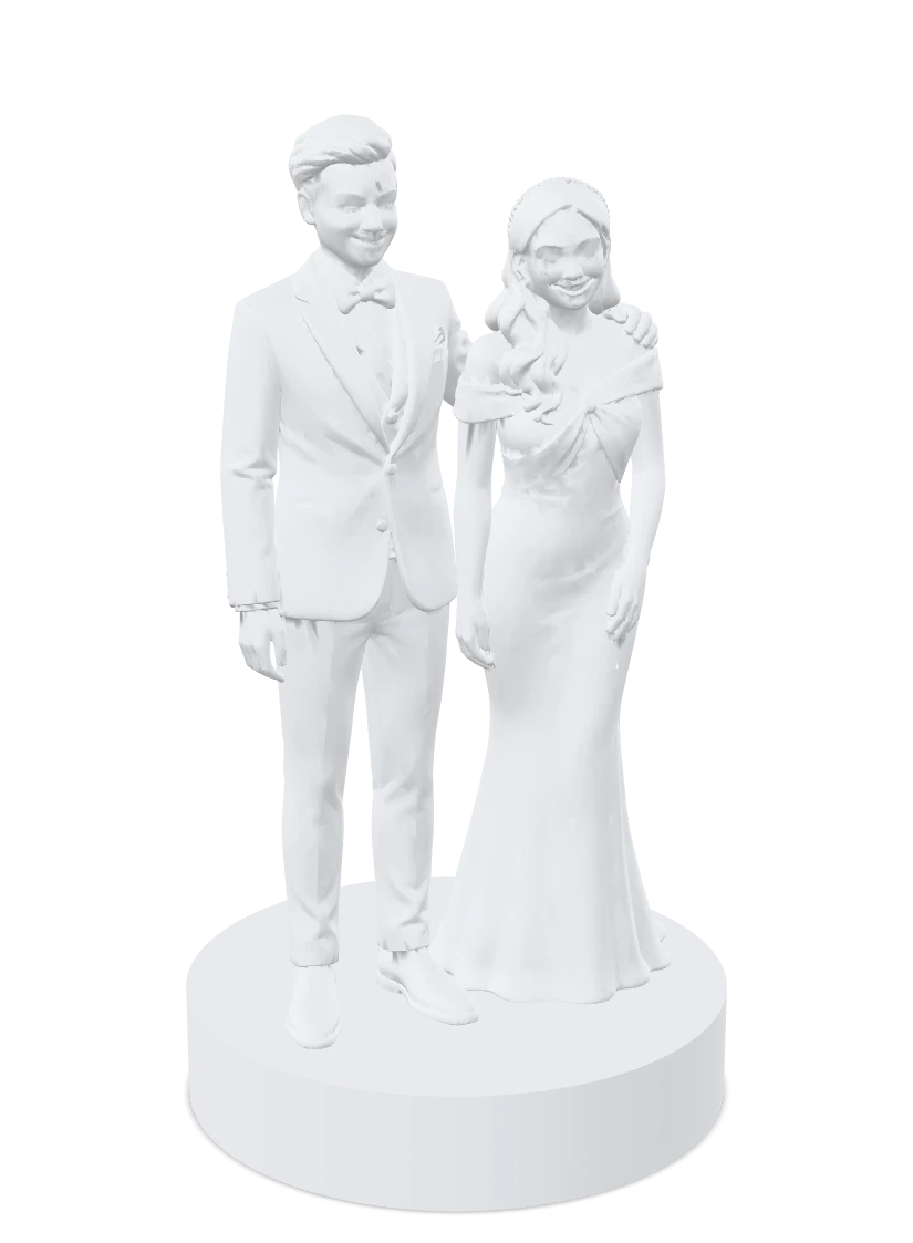 Unbemalte persönliche Skulptur mit Sockel (15 cm)